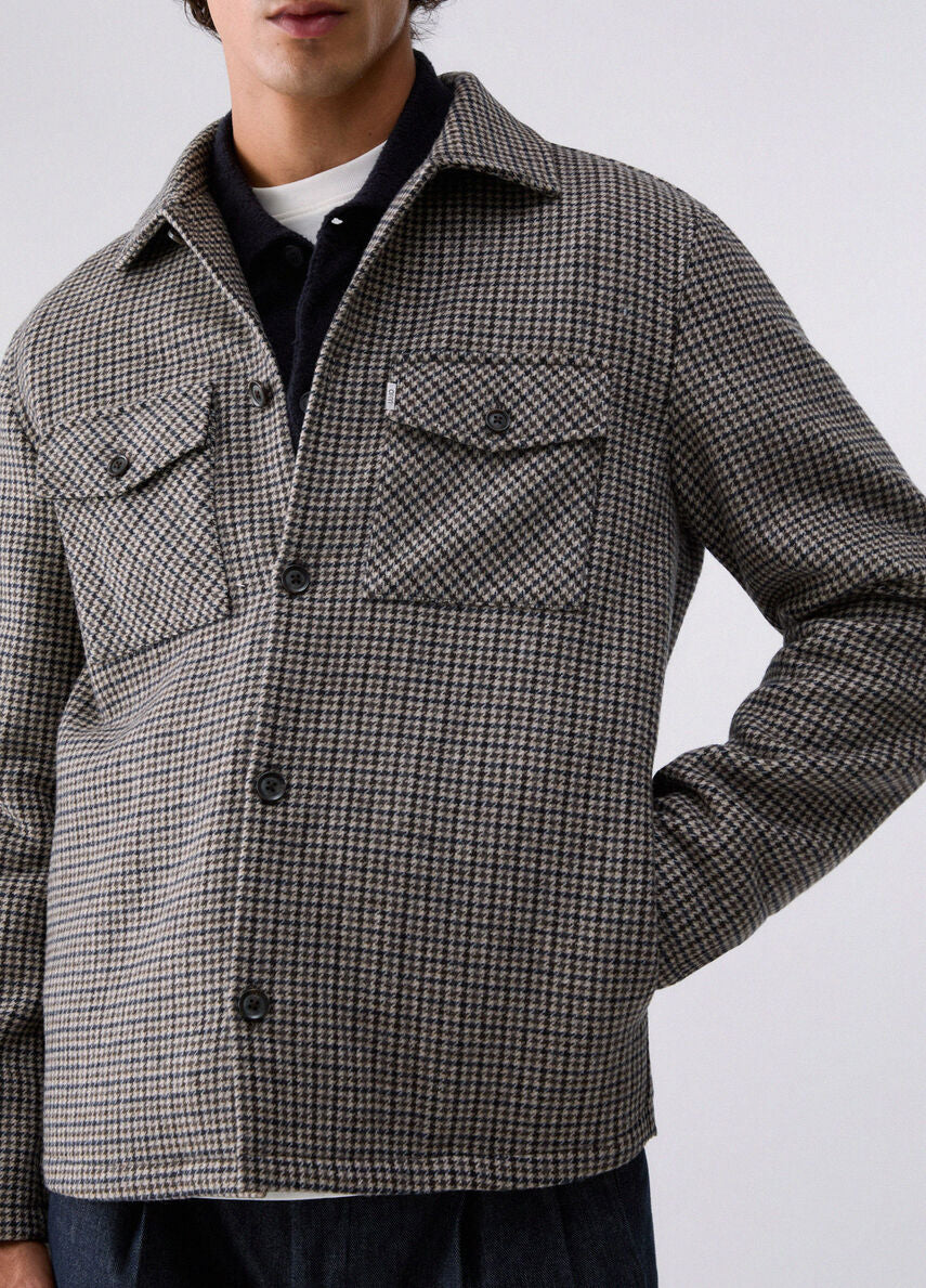 GIACCA OVERSHIRT IN PIED DE POULE