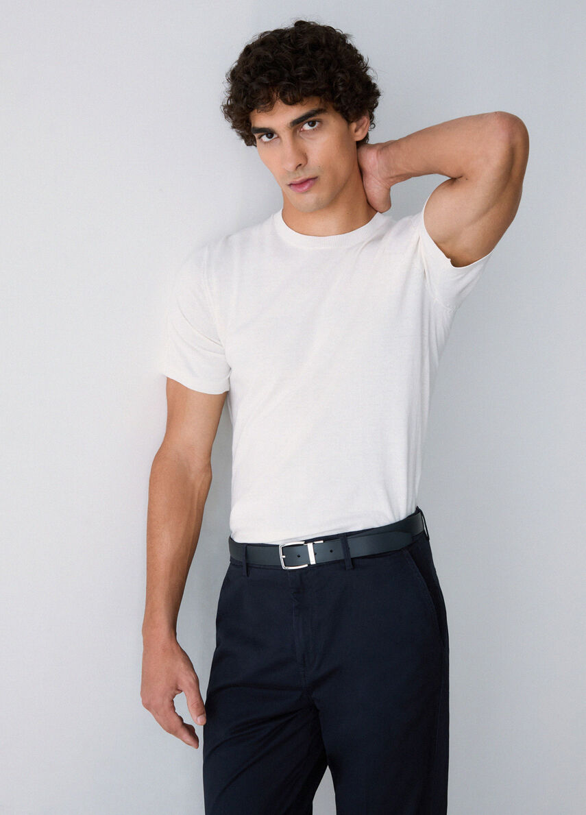T-SHIRT IN COTONE E SETA