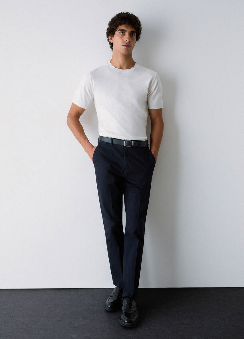 T-SHIRT IN COTONE E SETA