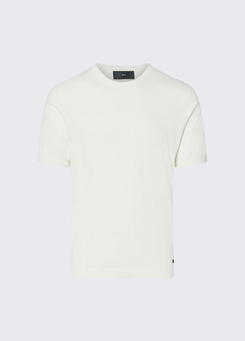 T-SHIRT IN COTONE E SETA
