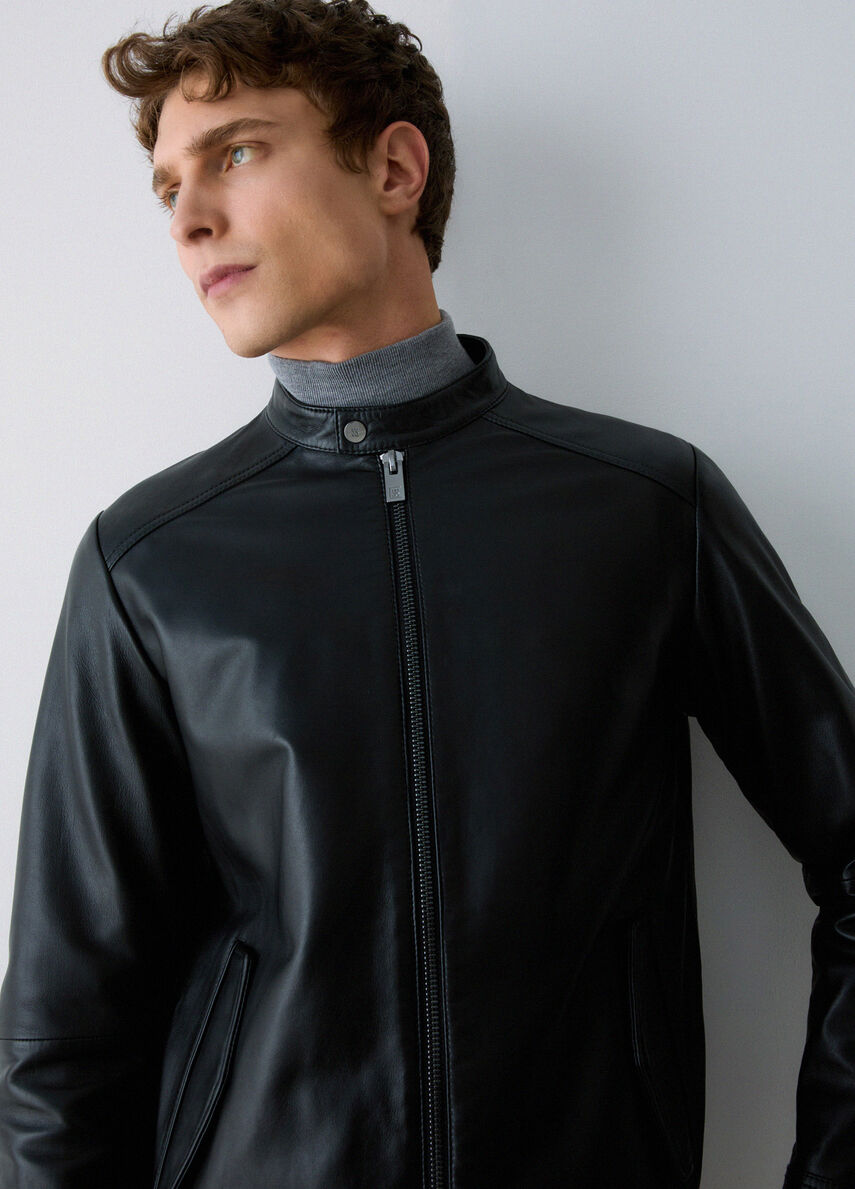 GIUBBOTTO BIKER IN PELLE