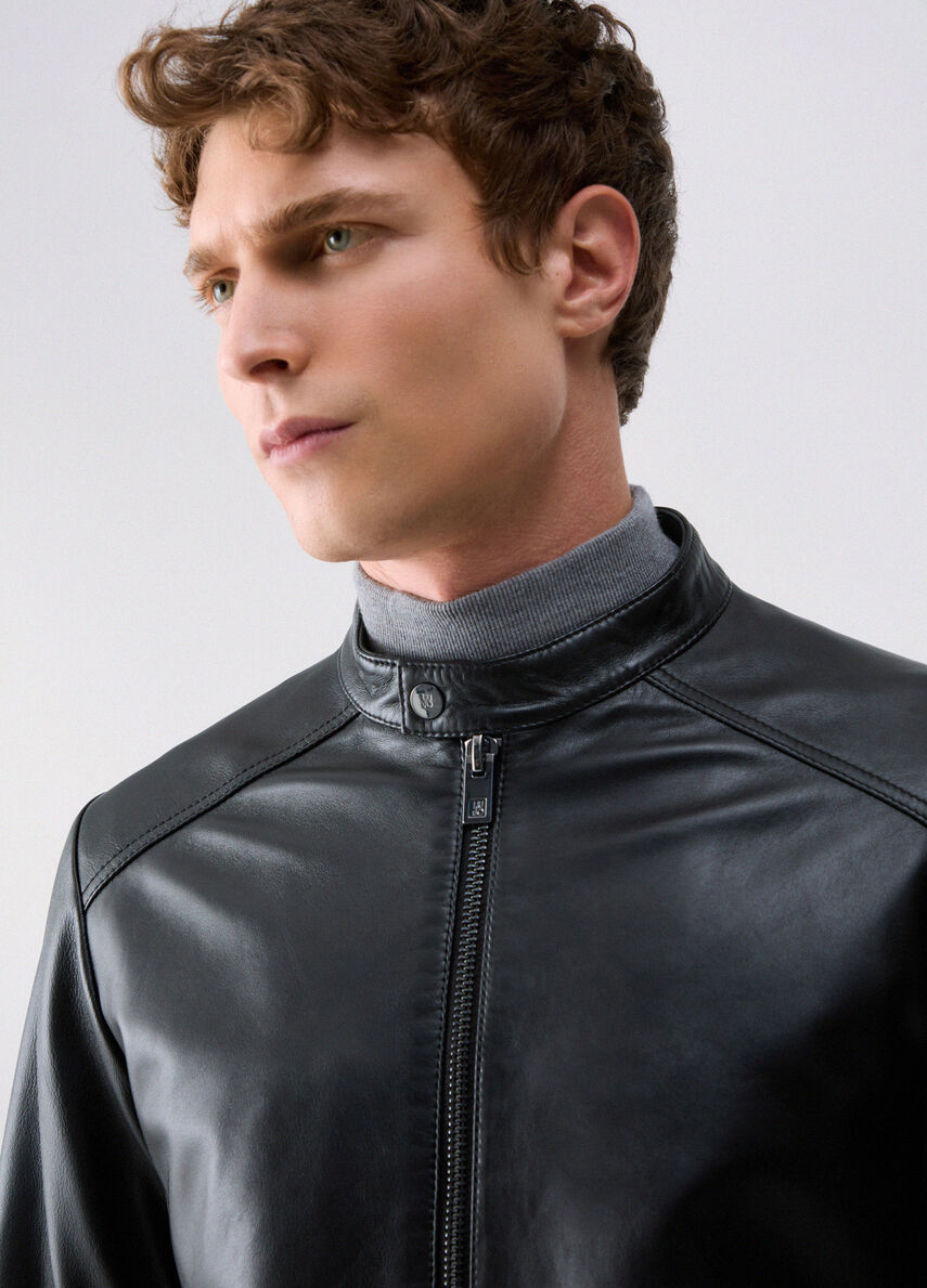 GIUBBOTTO BIKER IN PELLE