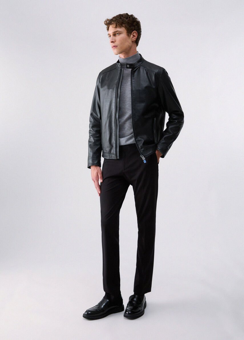 GIUBBOTTO BIKER IN PELLE