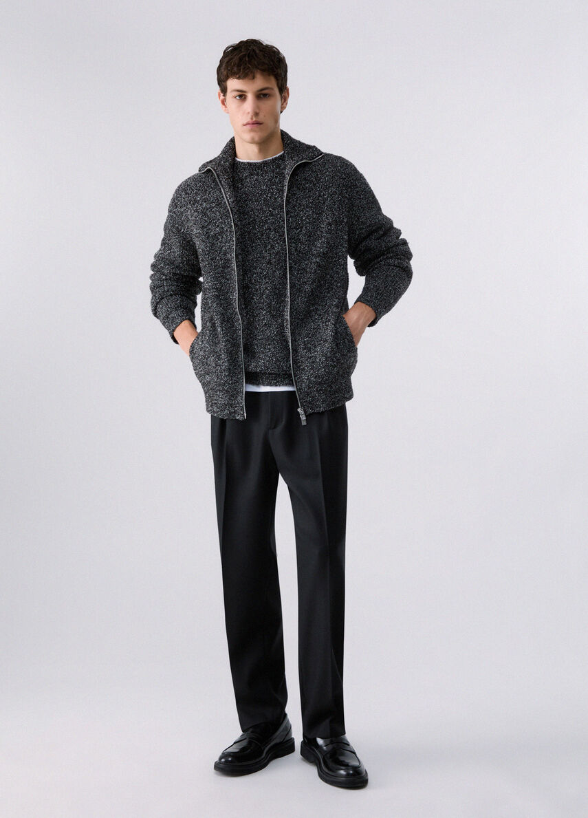 MAGLIA IN BOUCLÉ CON ZIP