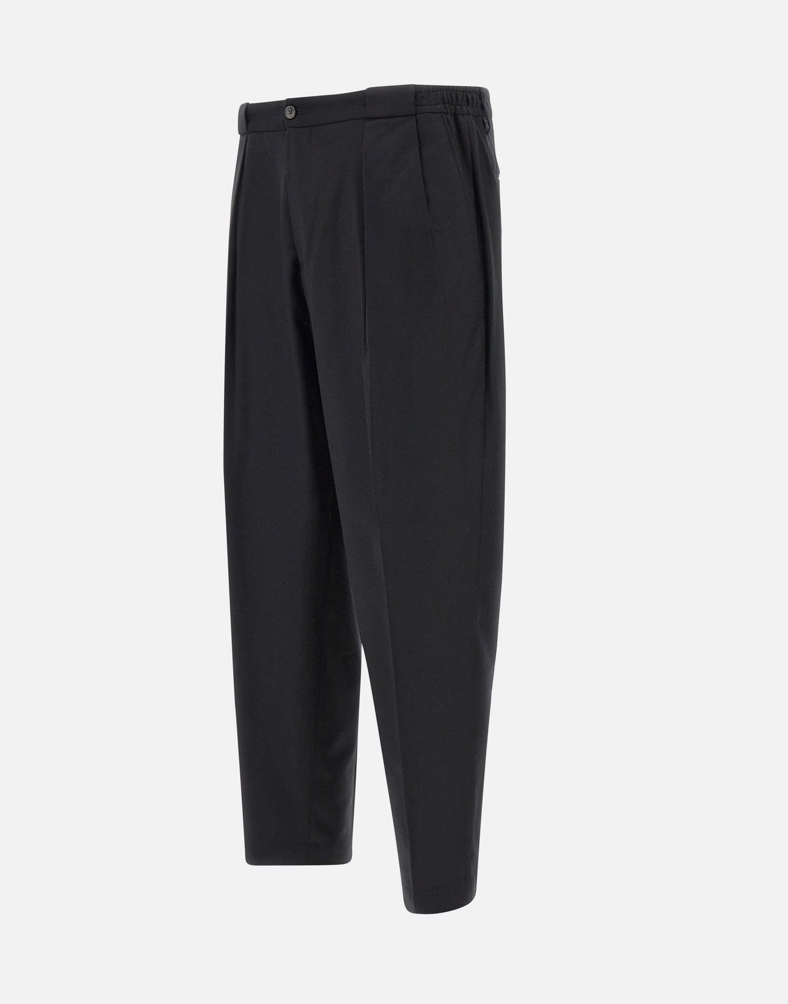 PortobelloS-Pantaloni tasca america in misto lana nero