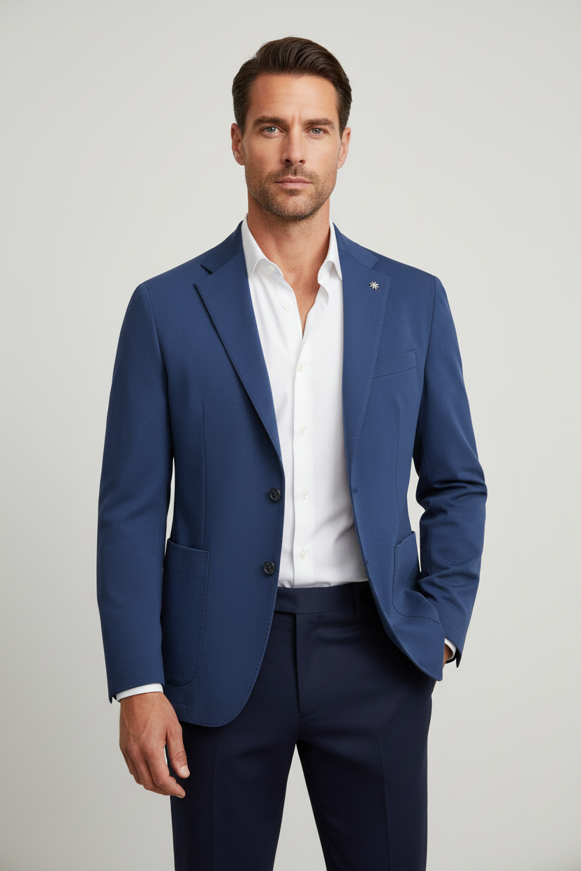 Giacca blu punto milano