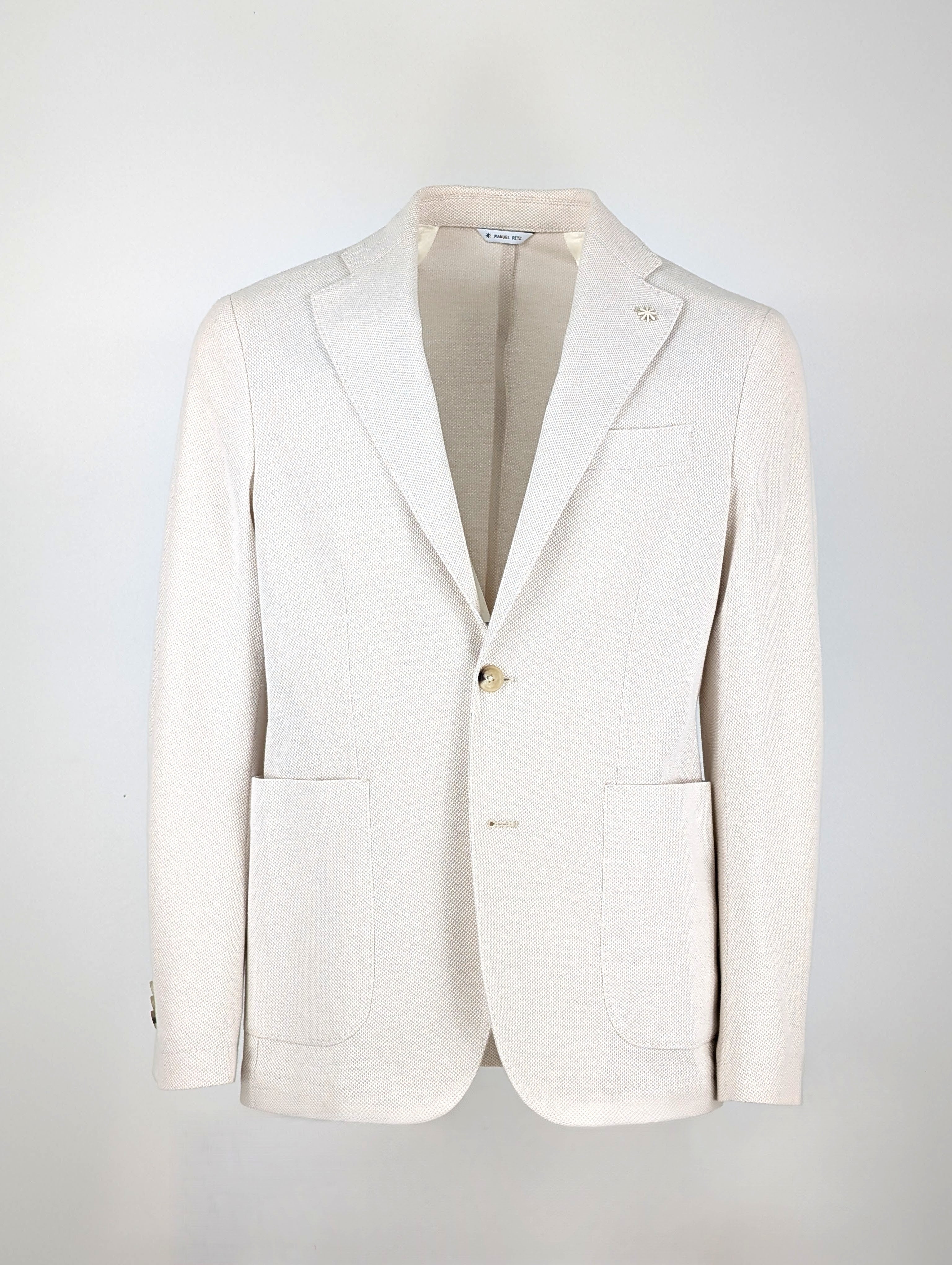 Giacca nuvola jersey cotone piquet latte