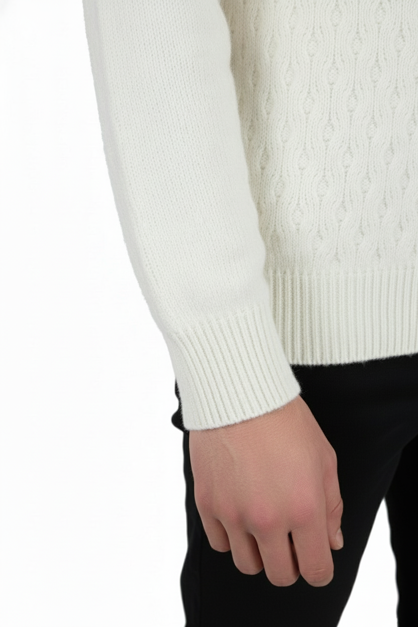 Girocollo lana jacquard