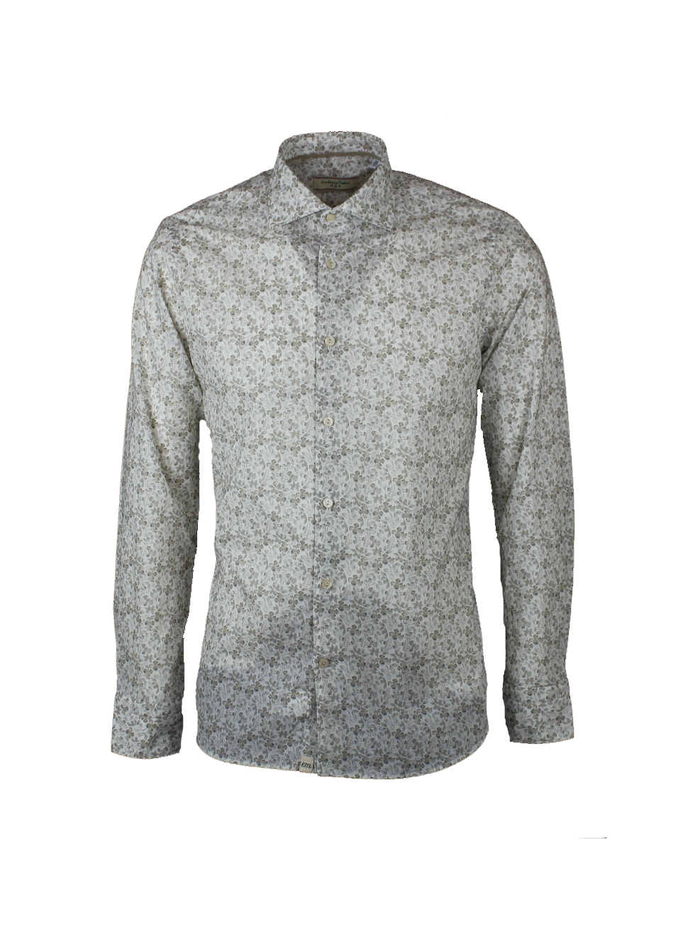 Camicia  stampa floreal beige Tintoria Mattei