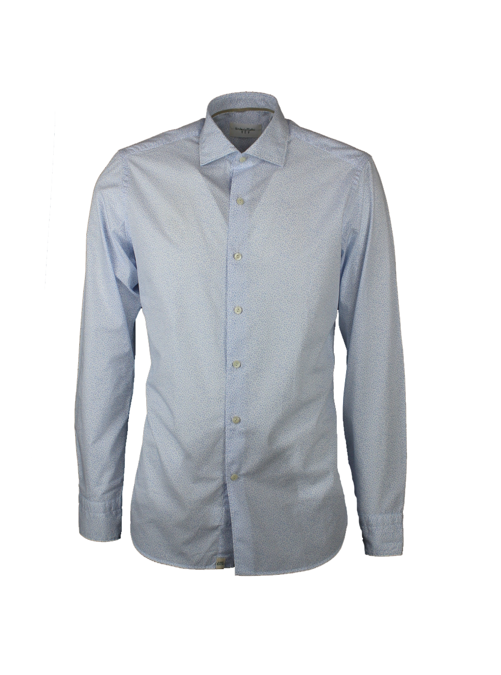 Camicia  stampa microflowers sky Tintoria Mattei