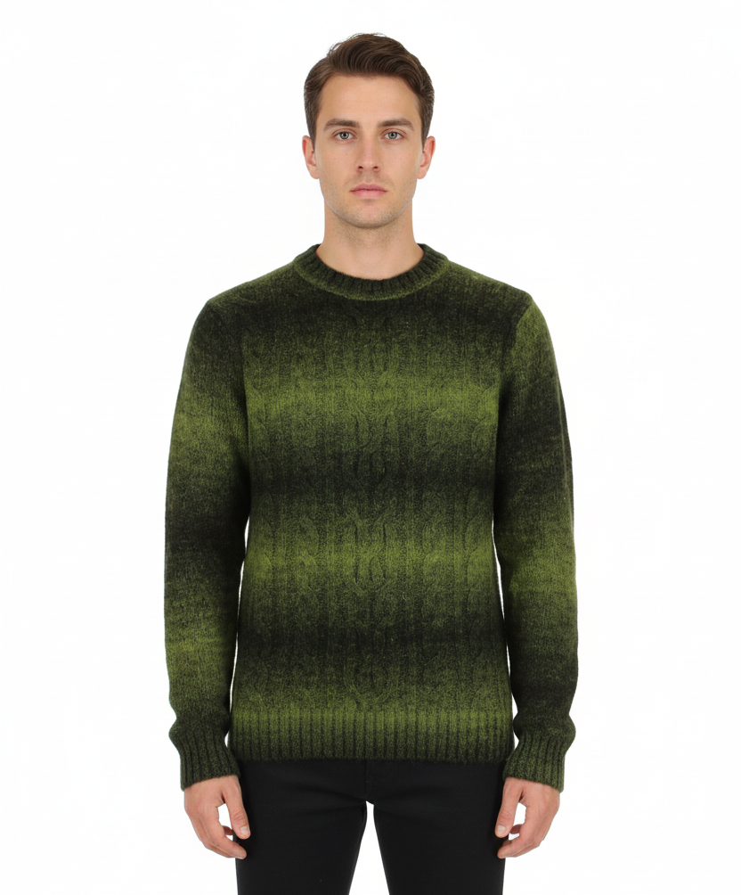Shaded crew neck sweater