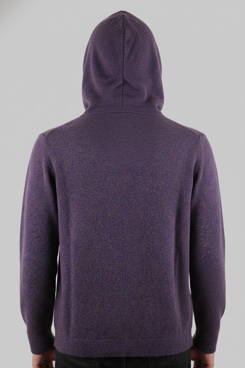 Maglia cappuccio prugna