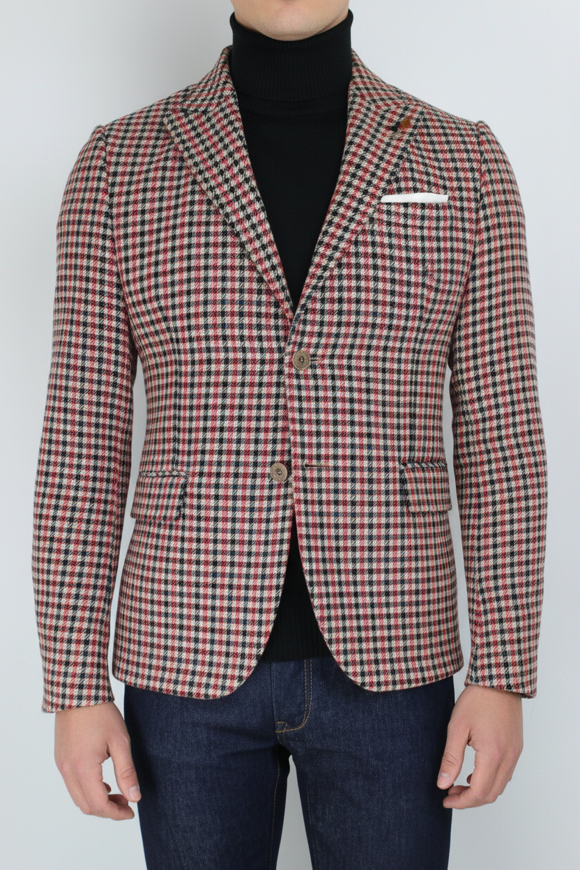 Microcheck jacket