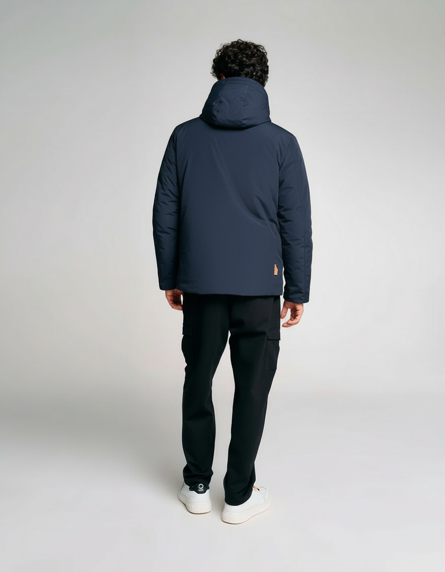 Giubbotto SUNS Uomo Flaminio Plus con cappuccio Blue Navy