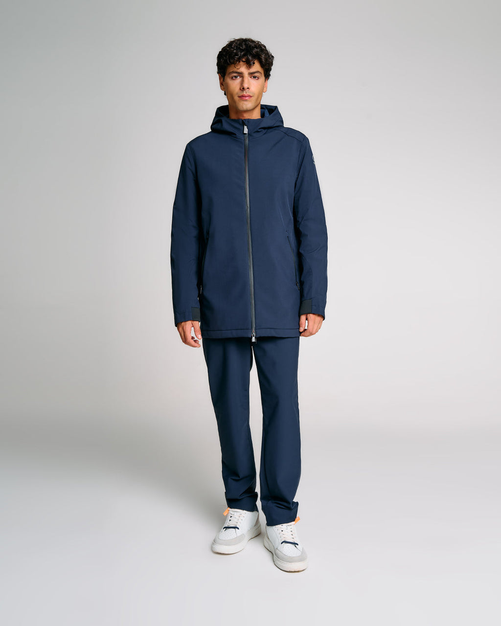 SUNS NOMENTANO MICRO MEN'S JACKET WITH HOOD blue