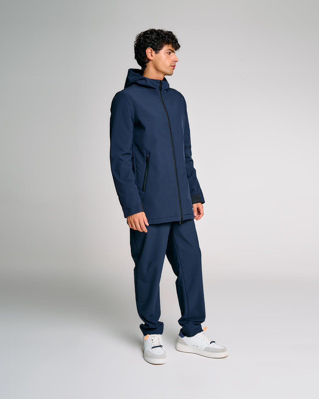 GIUBBOTTO UOMO SUNS NOMENTANO MICRO CON CAPPUCCIO blu