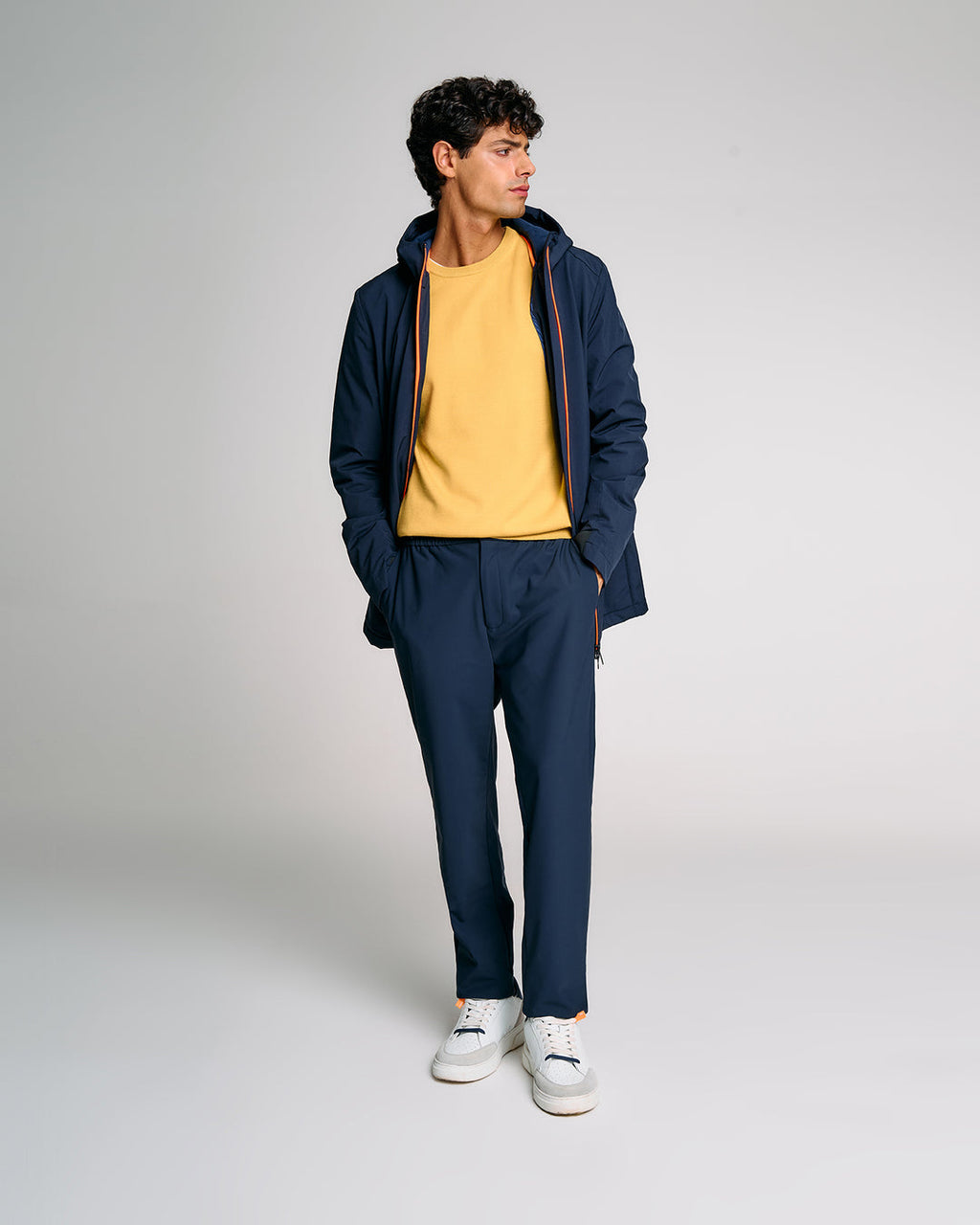 SUNS NOMENTANO MICRO MEN'S JACKET WITH HOOD blue