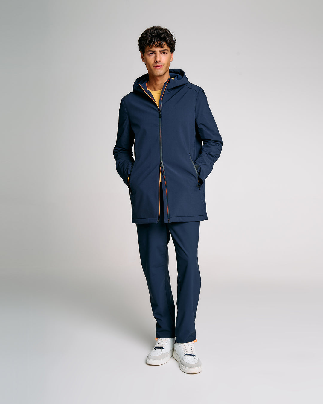 GIUBBOTTO UOMO SUNS NOMENTANO MICRO CON CAPPUCCIO blu