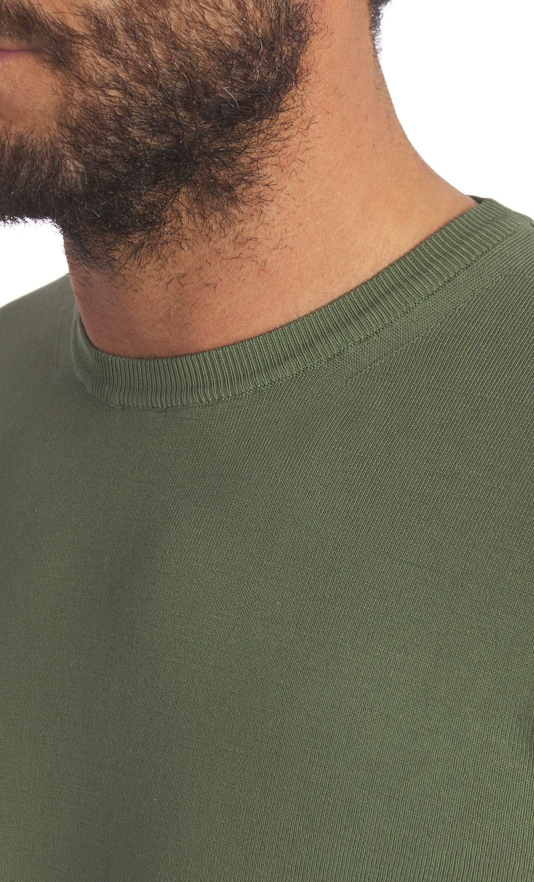 Girocollo Tintura a Freddo Filo Cotone verde