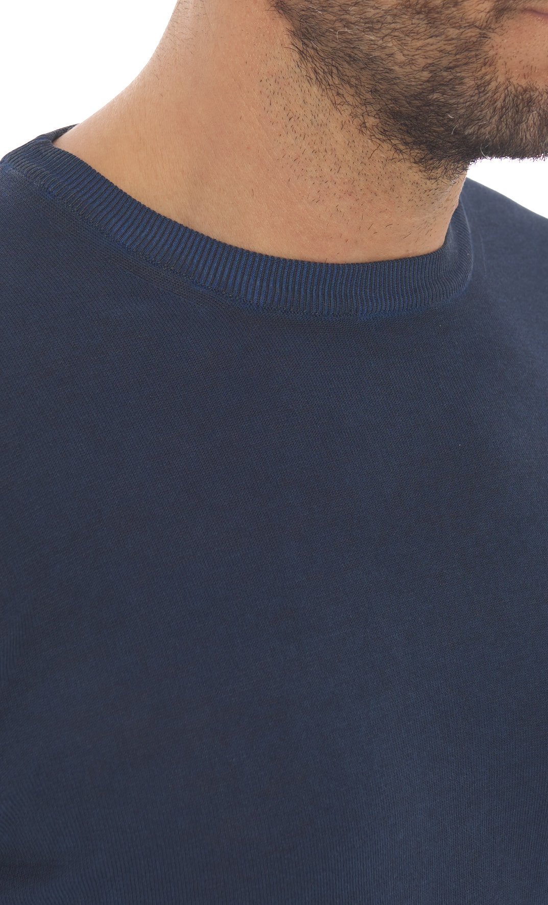 Girocollo Tintura a Freddo Filo Cotone blu