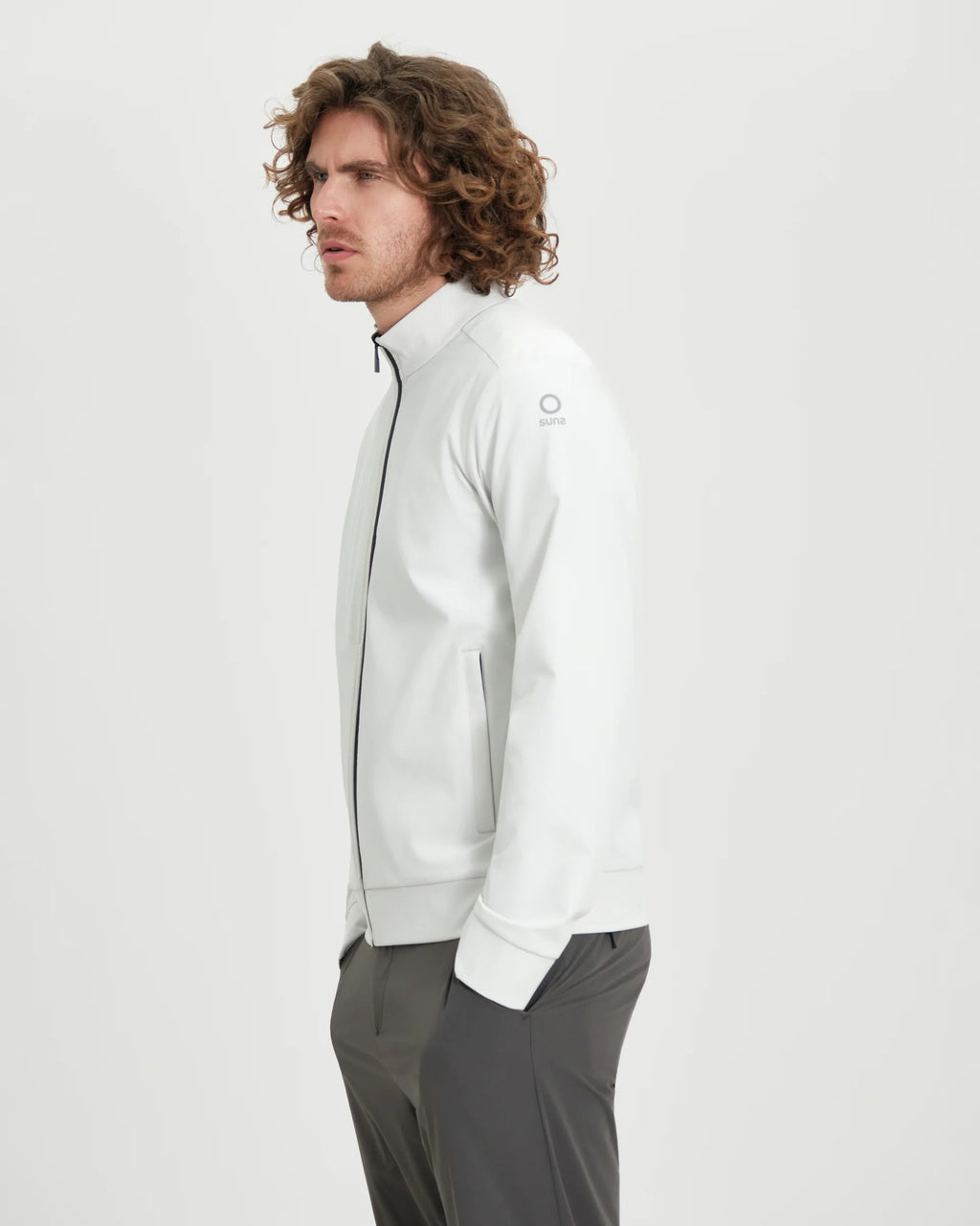 Felpa uomo Suns Boards Terri Teknik con con zip waterproof e collo alto