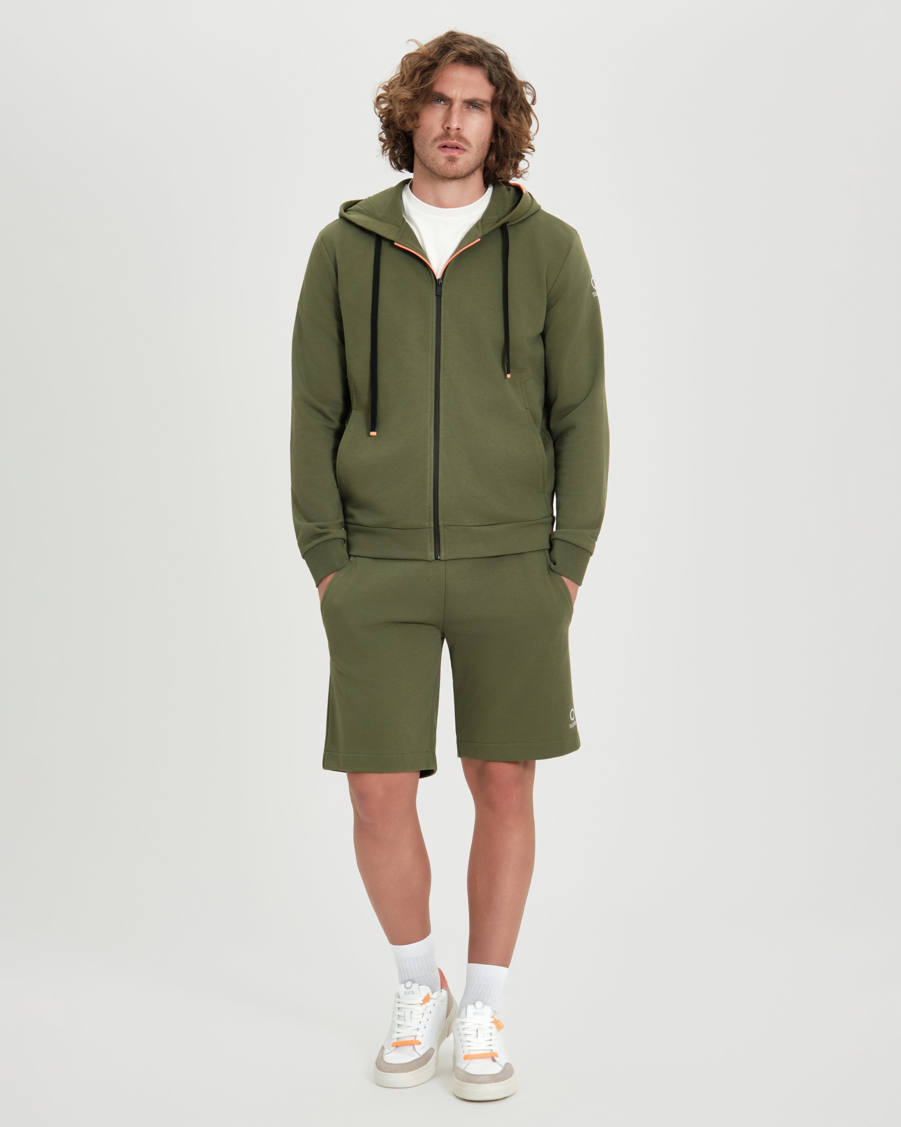 Felpa uomo Suns Boards Marzio Lux con zip e cappuccio verde