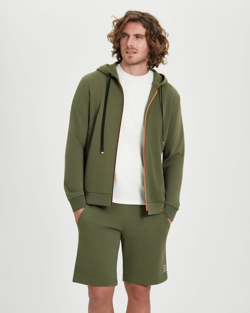Bermuda Uomo SUNS Ale Lux in tessuto morbido ed elasticizzato verde