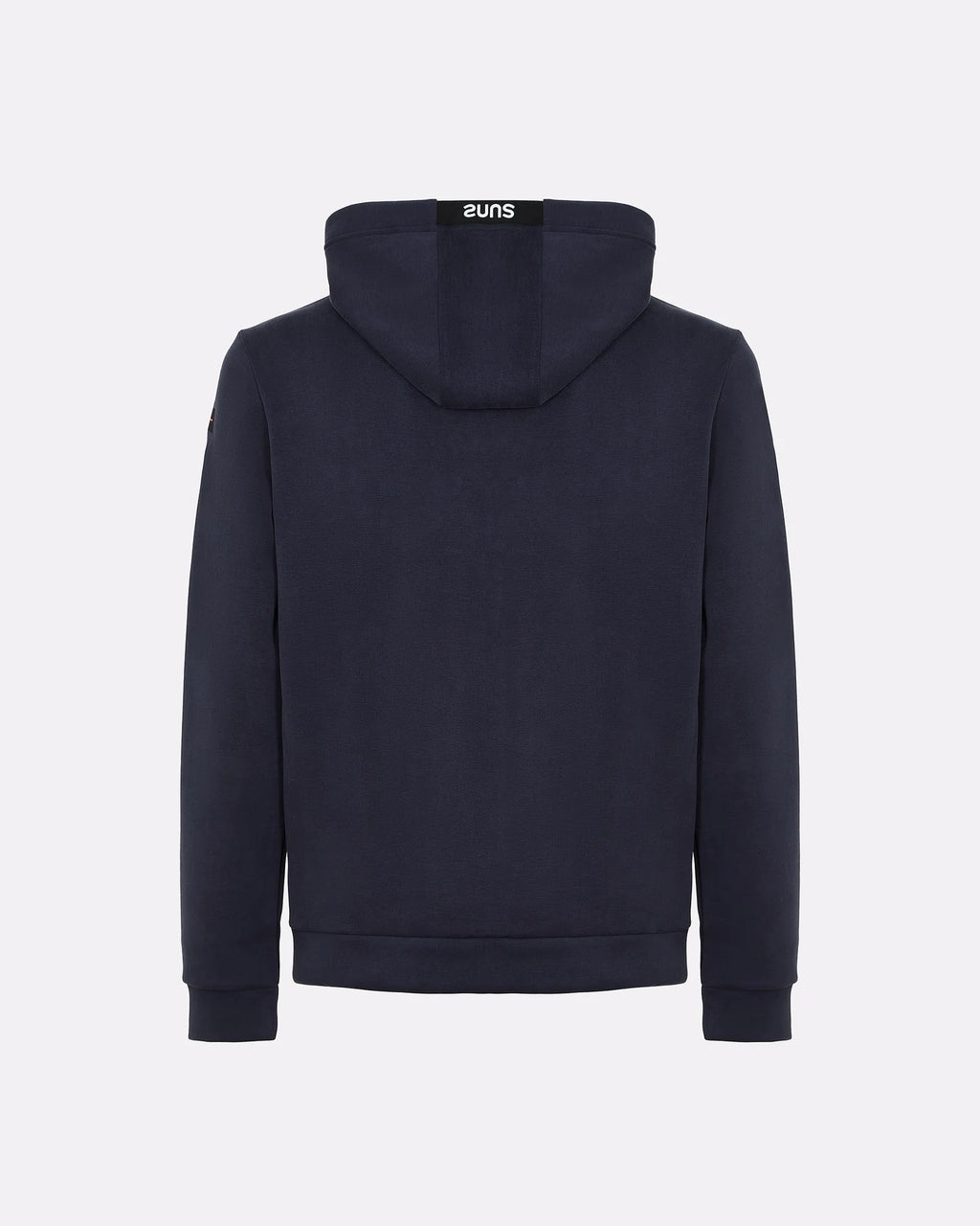 Felpa Uomo Suns Marzio Lux Rubb con zip bicolore e cappuccio Dark Blue