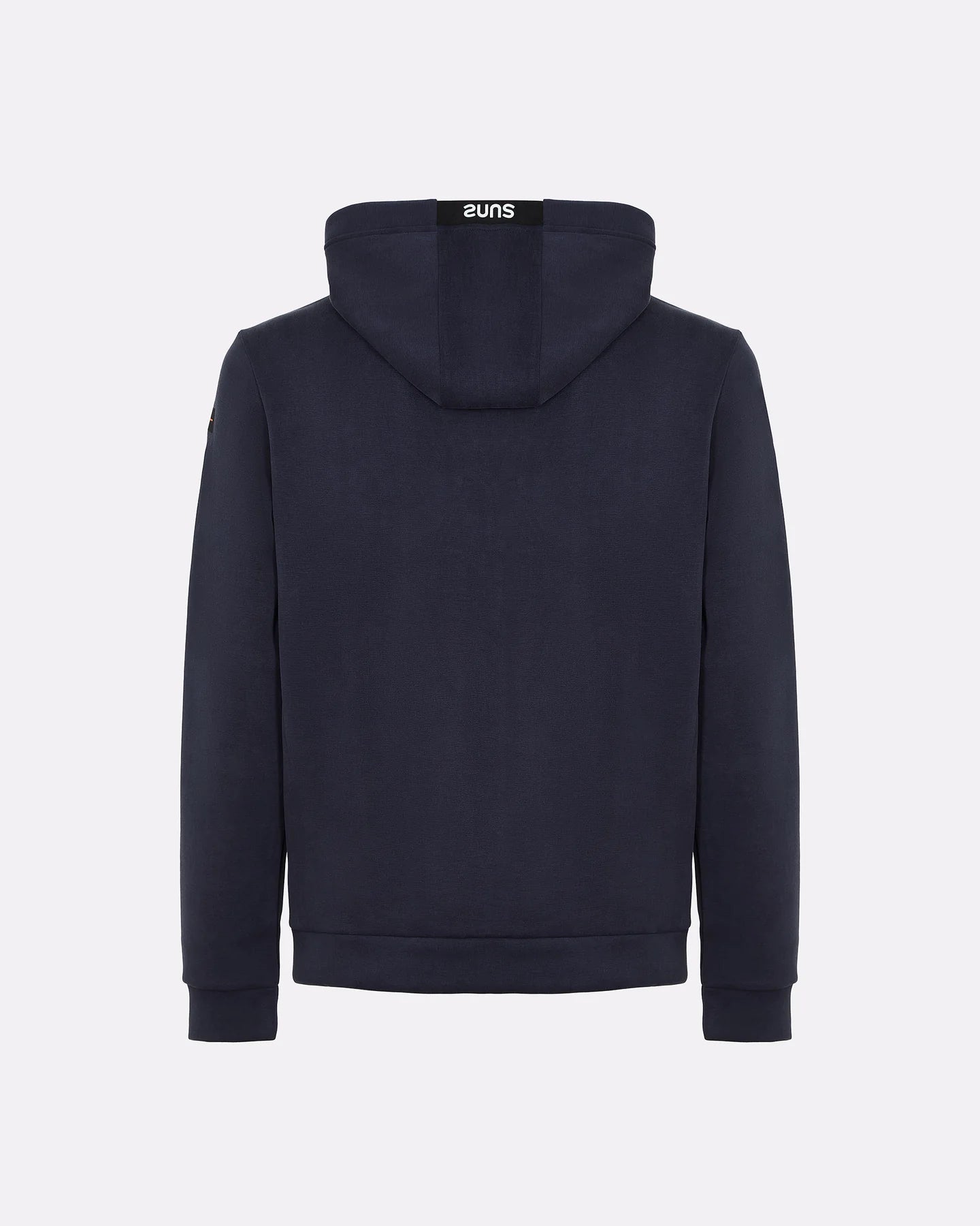 Felpa Uomo Suns Marzio Lux Rubb con zip bicolore e cappuccio Dark Blue
