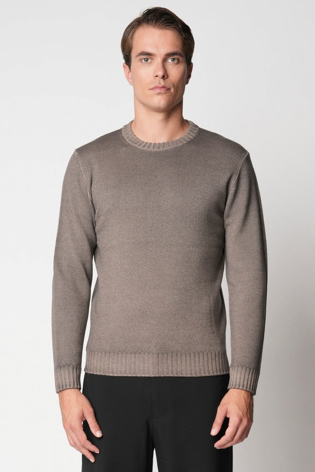 Maglia lana merino tinta frost