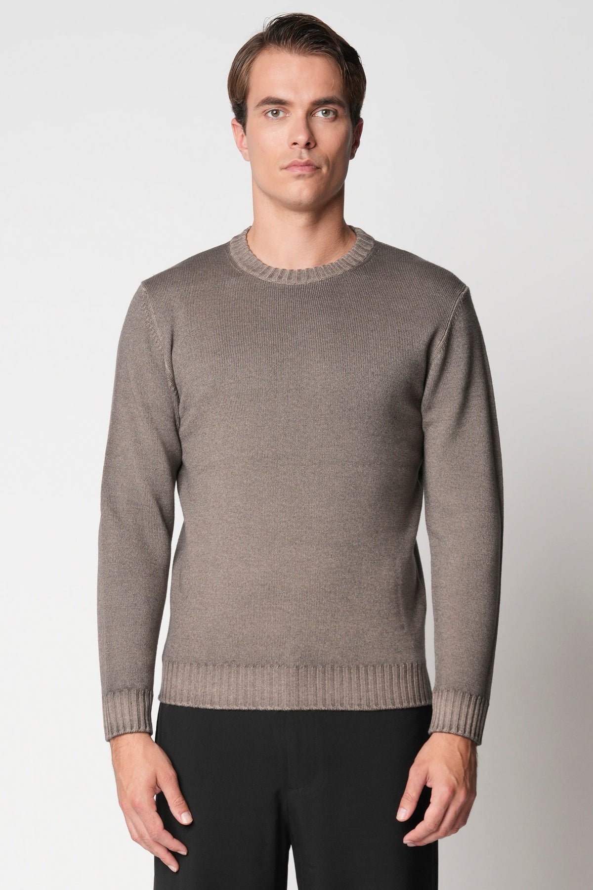 Maglia lana merino tinta frost