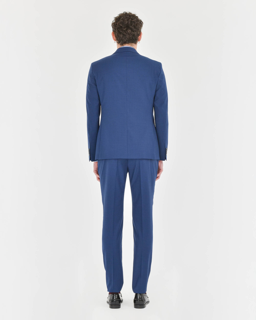 Abito slim fit in misto viscosa stretch