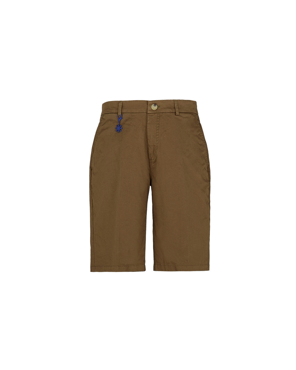Bermuda slim gabardina di cotone stretch verde