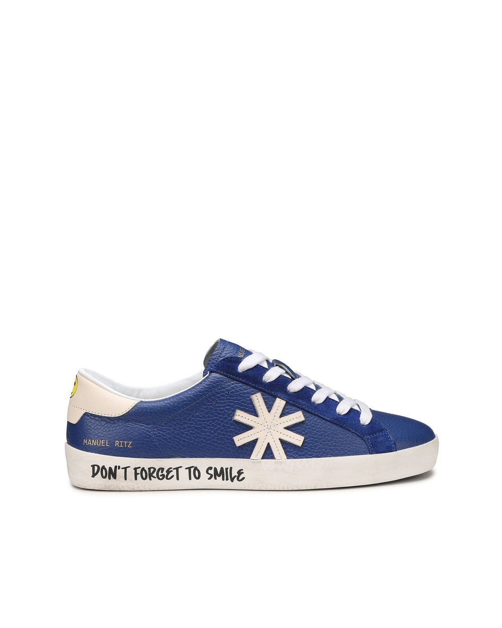 Sneakers 'don't forget to smile' azzurro