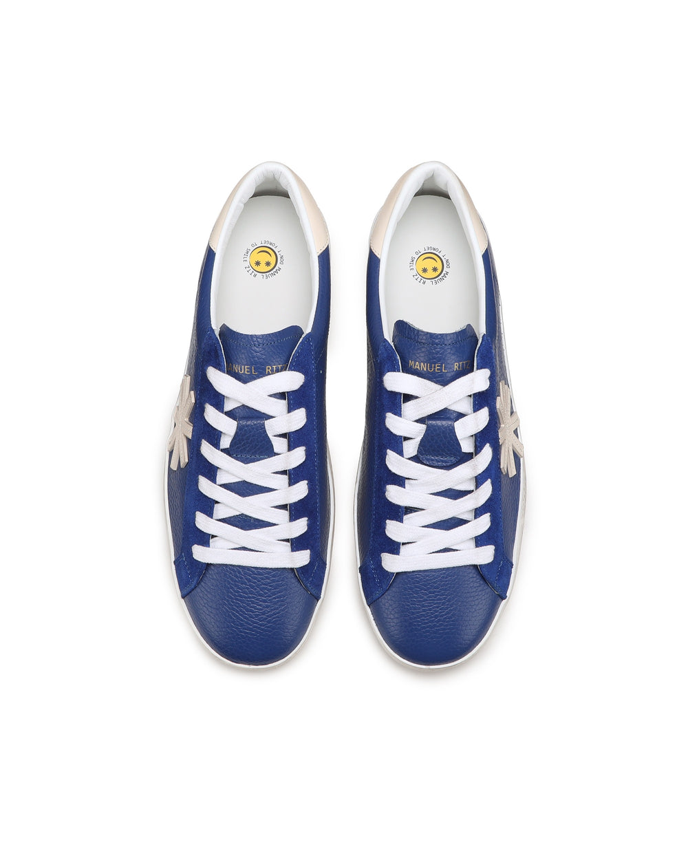 Sneakers 'don't forget to smile' azzurro