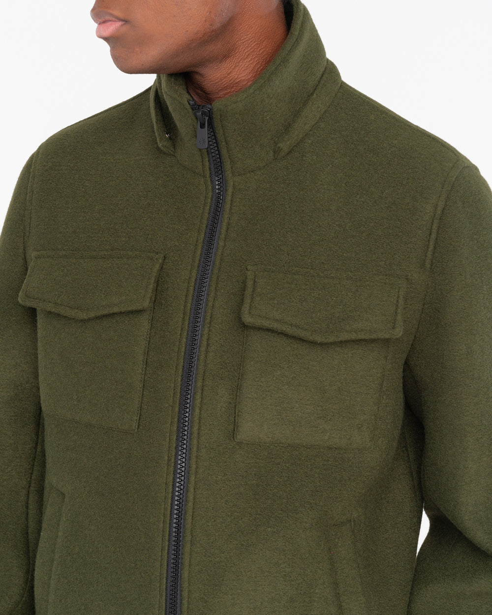 Bomber jersey accoppiato neoprene verde