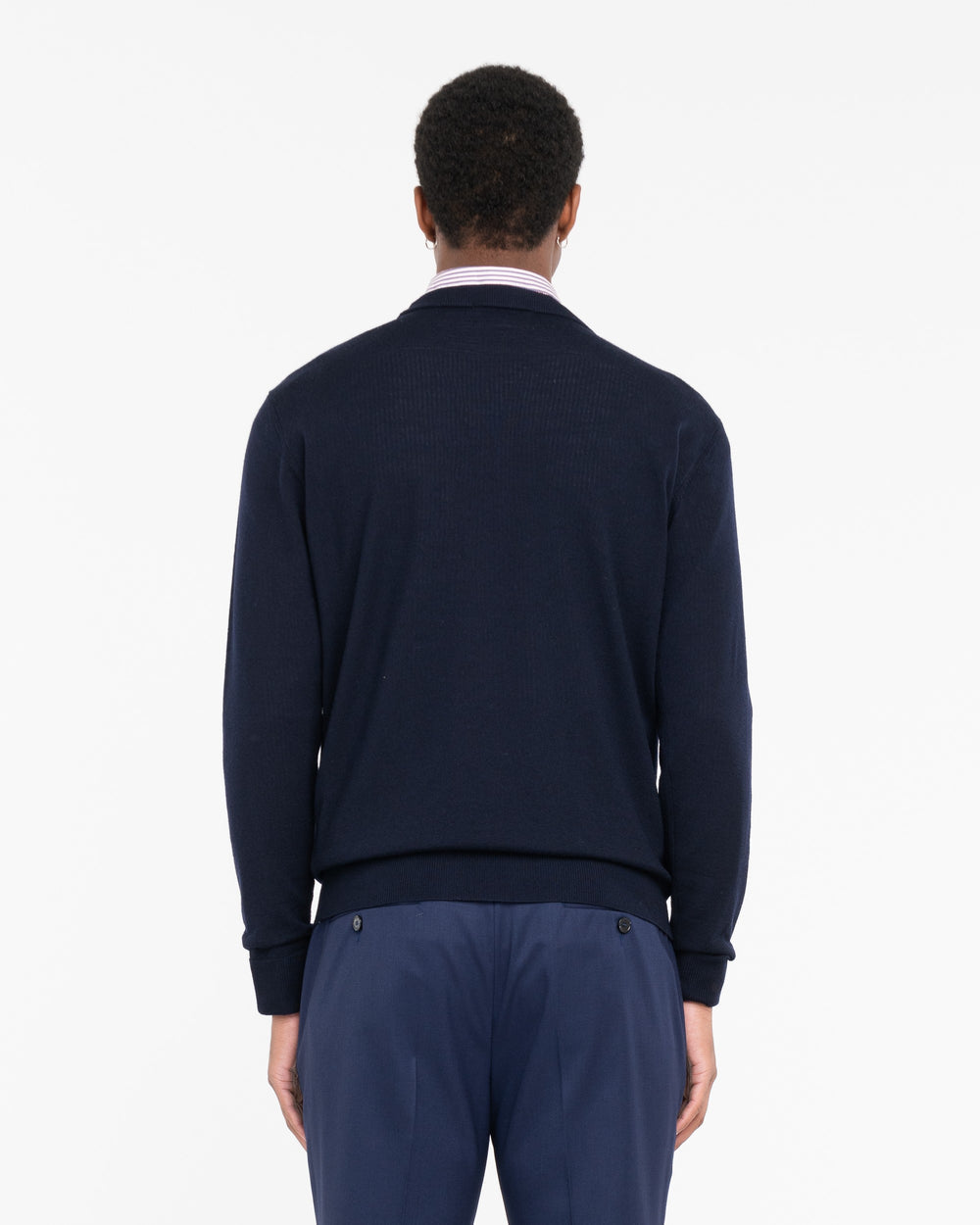 Maglia Girocollo in Pura Lana blu