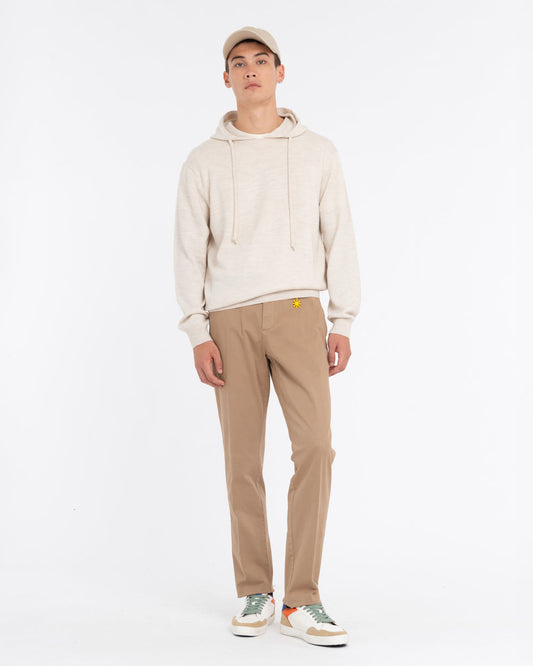 Chino skinny twill di cotone stretch beige