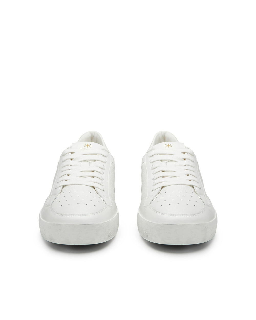 Sneakers mix pelle bianco