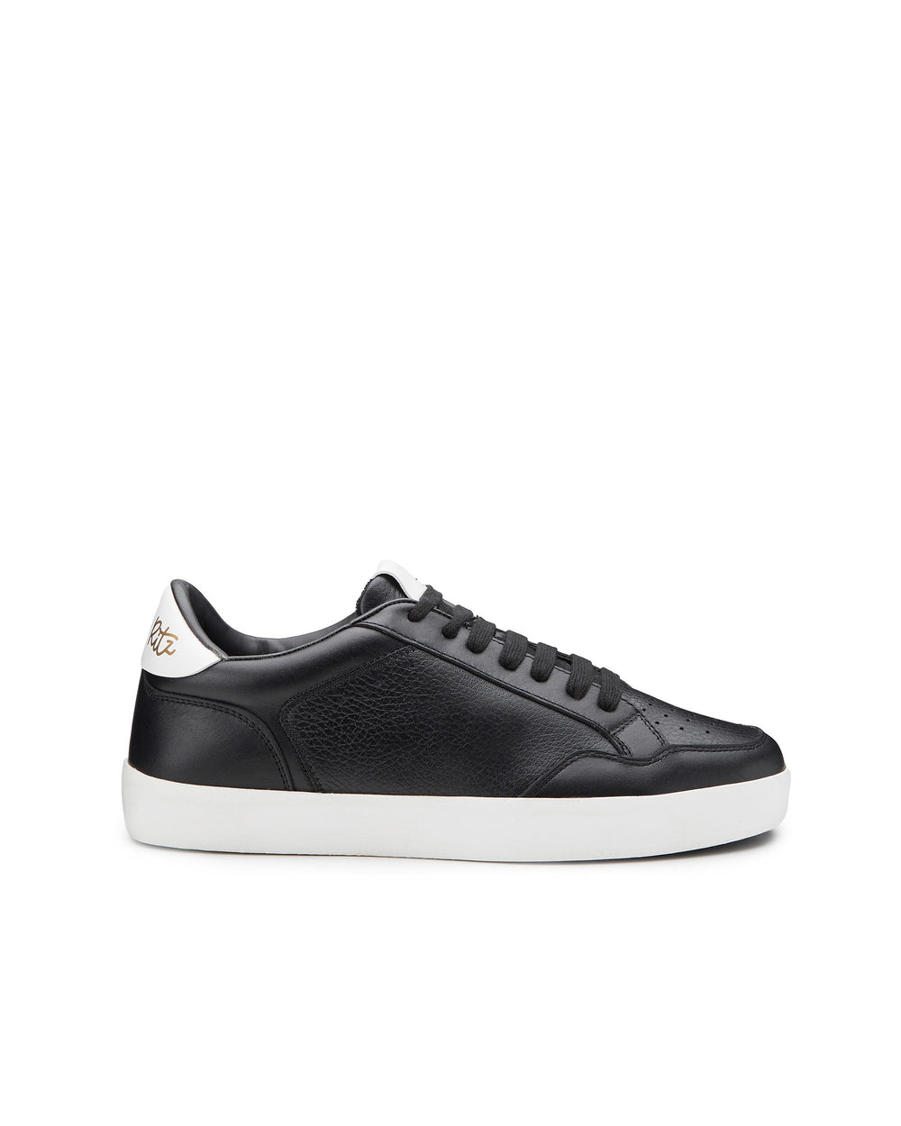 Sneakers mix pelle nera