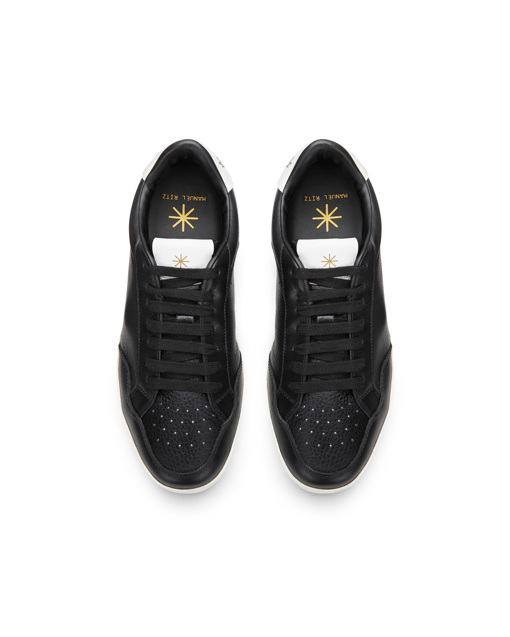 Sneakers mix pelle nera