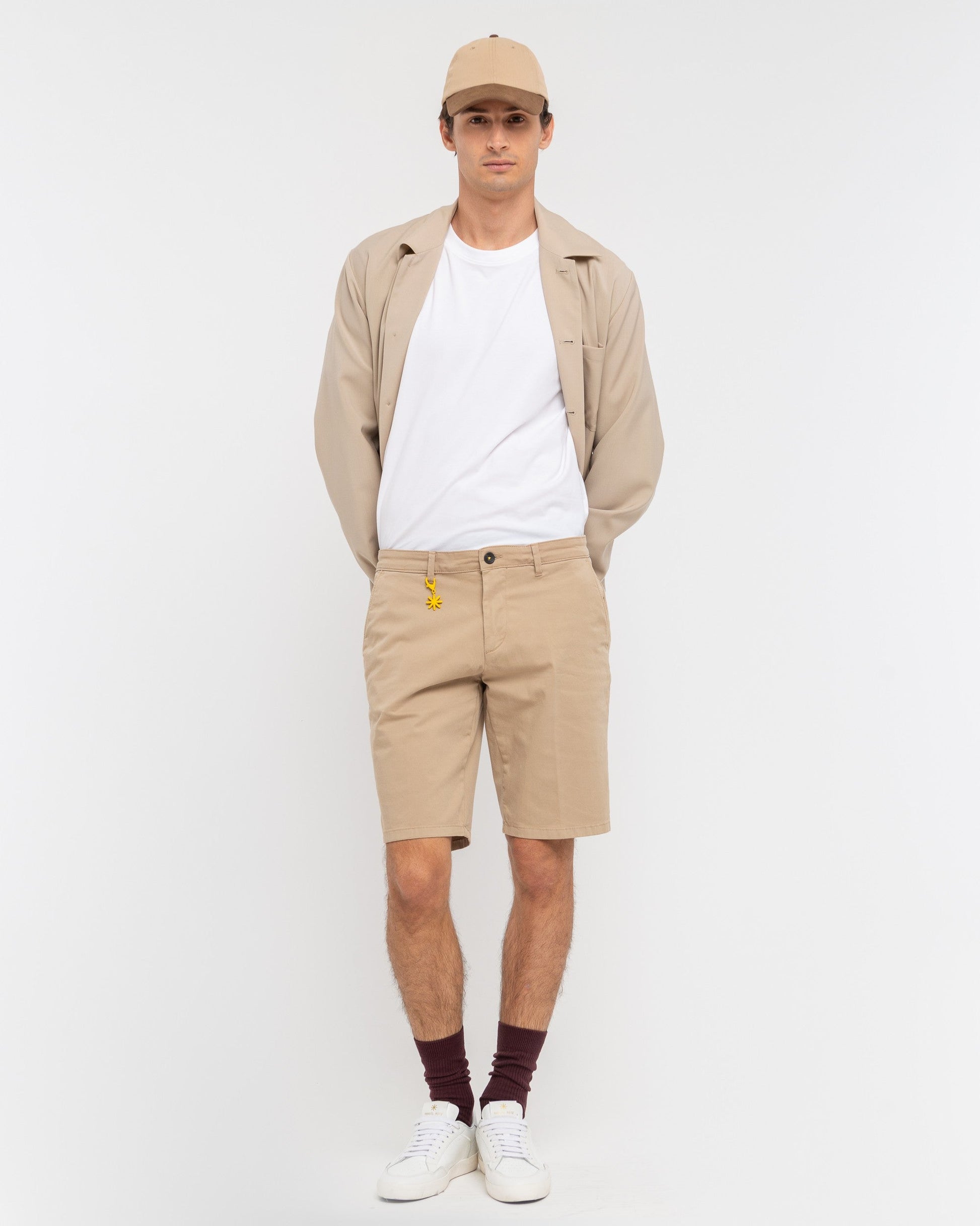 Bermuda chino cotone stretch beige