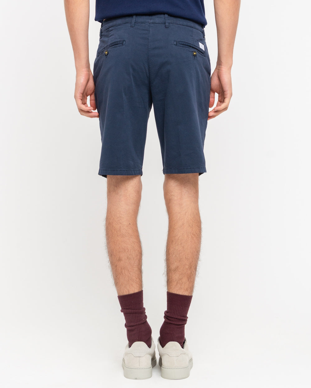 Bermuda chino cotone stretch blu