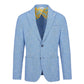 Giacca effetto stuoia misto cotone azzurro