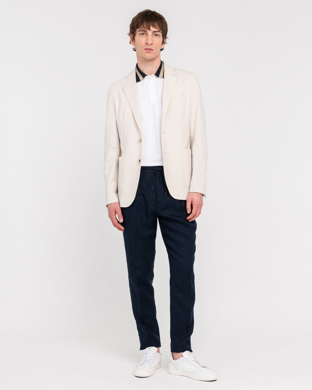 Giacca nuvola punto milano stretch beige