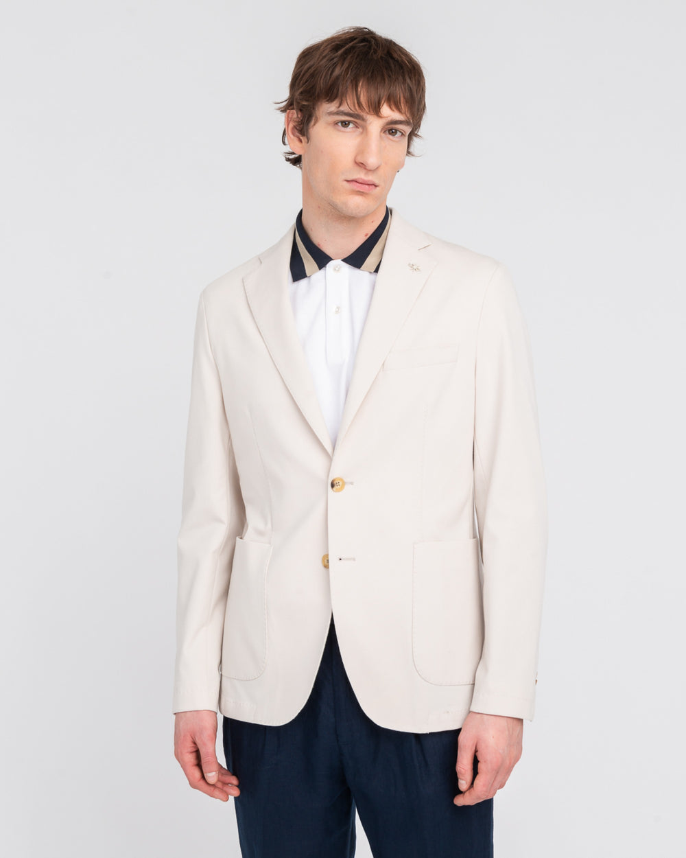 Giacca nuvola punto milano stretch beige