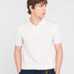 Polo in maglia di cotone bianco