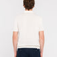Polo in maglia di cotone bianco
