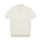 Polo in maglia di cotone bianco