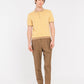 Polo jaquard in cotone beige